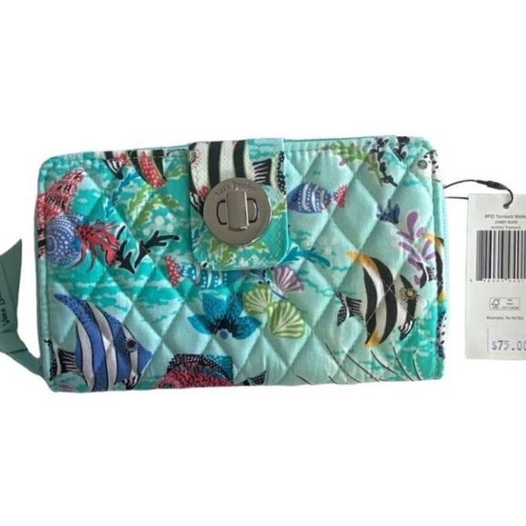 Vera Bradley Turnlock Wallet - Antilles Treasures - Picture 1 of 6